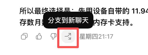 分支到新聊天